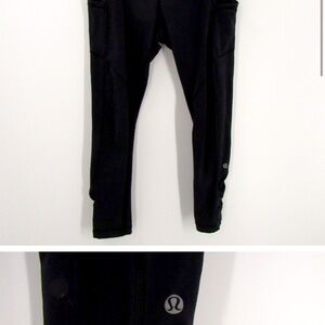 lululemon black leggings ruched ankle